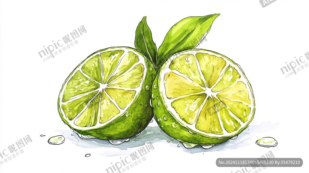 青柠手绘插画