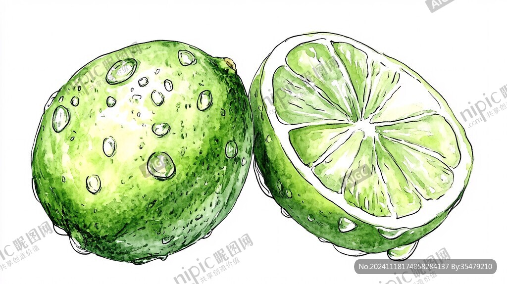 青柠手绘插画