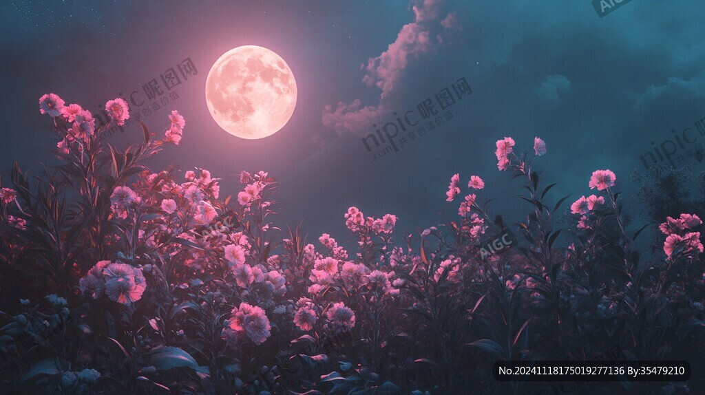唯美月夜花