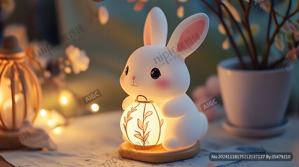 小兔小夜灯