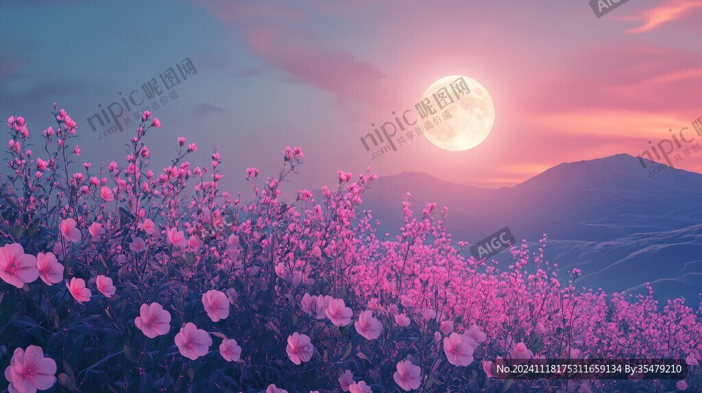 唯美月夜花