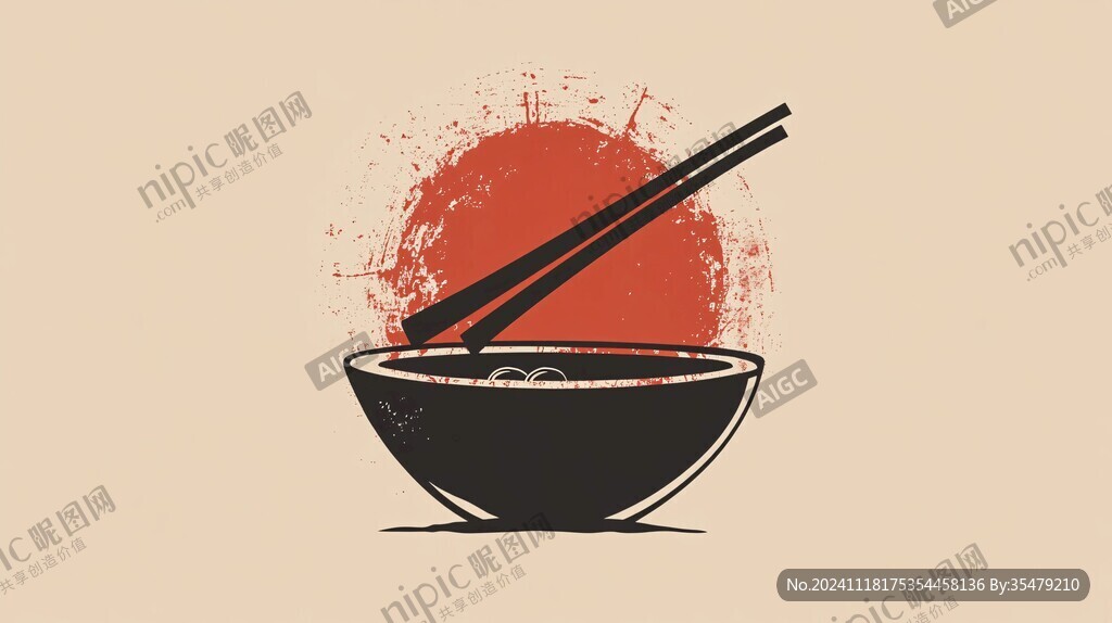面碗插画