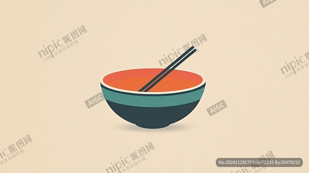 碗筷标志设计