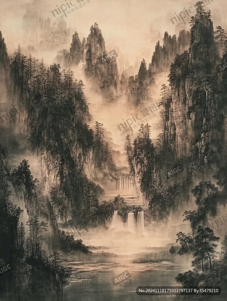 写实山水画