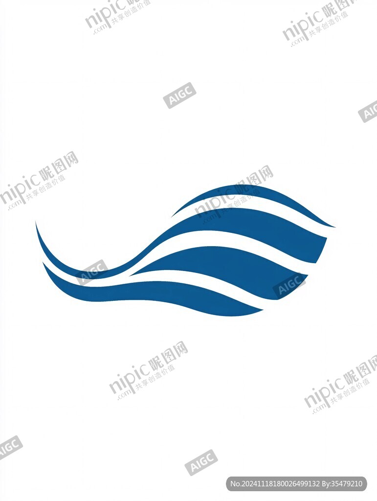 波浪帆船logo