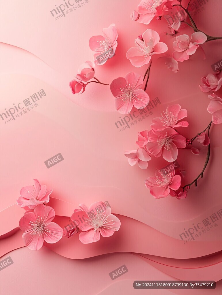 3d立体简约花
