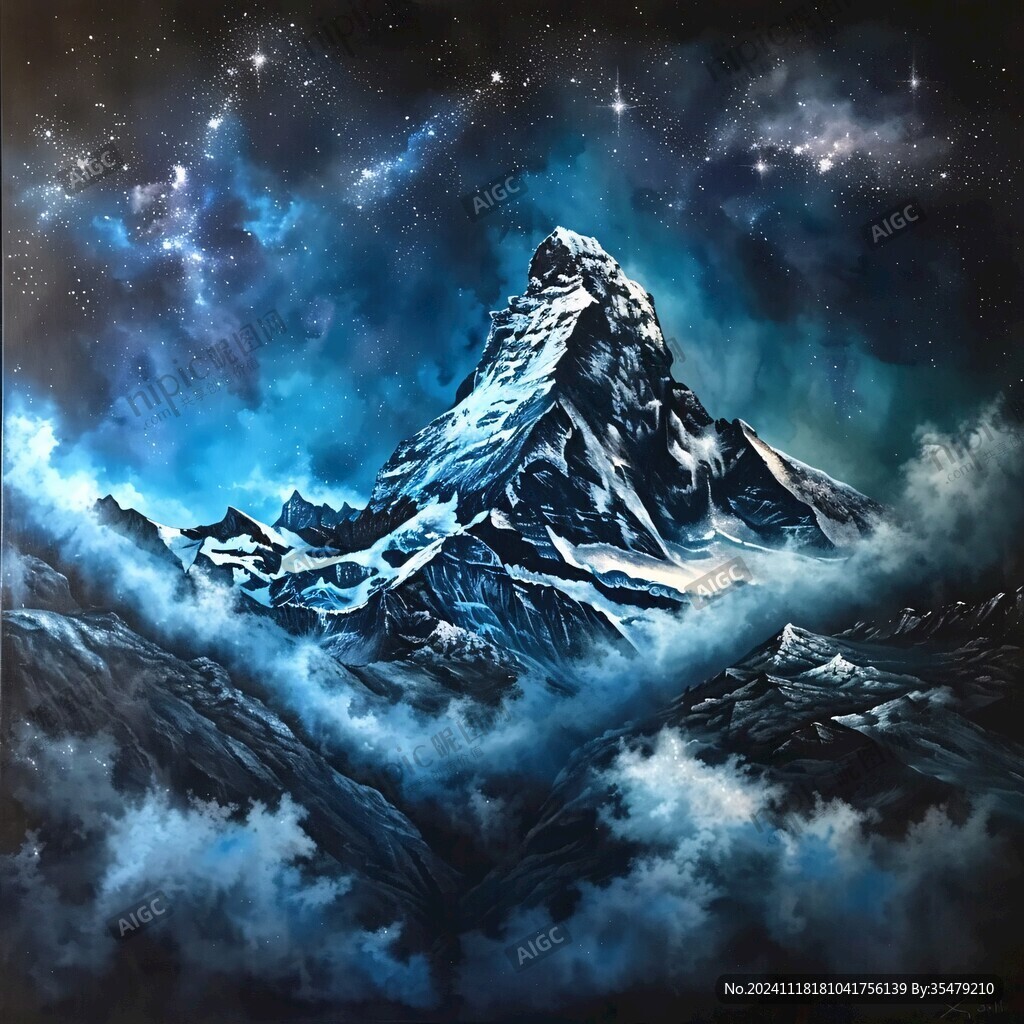 雪峰油画