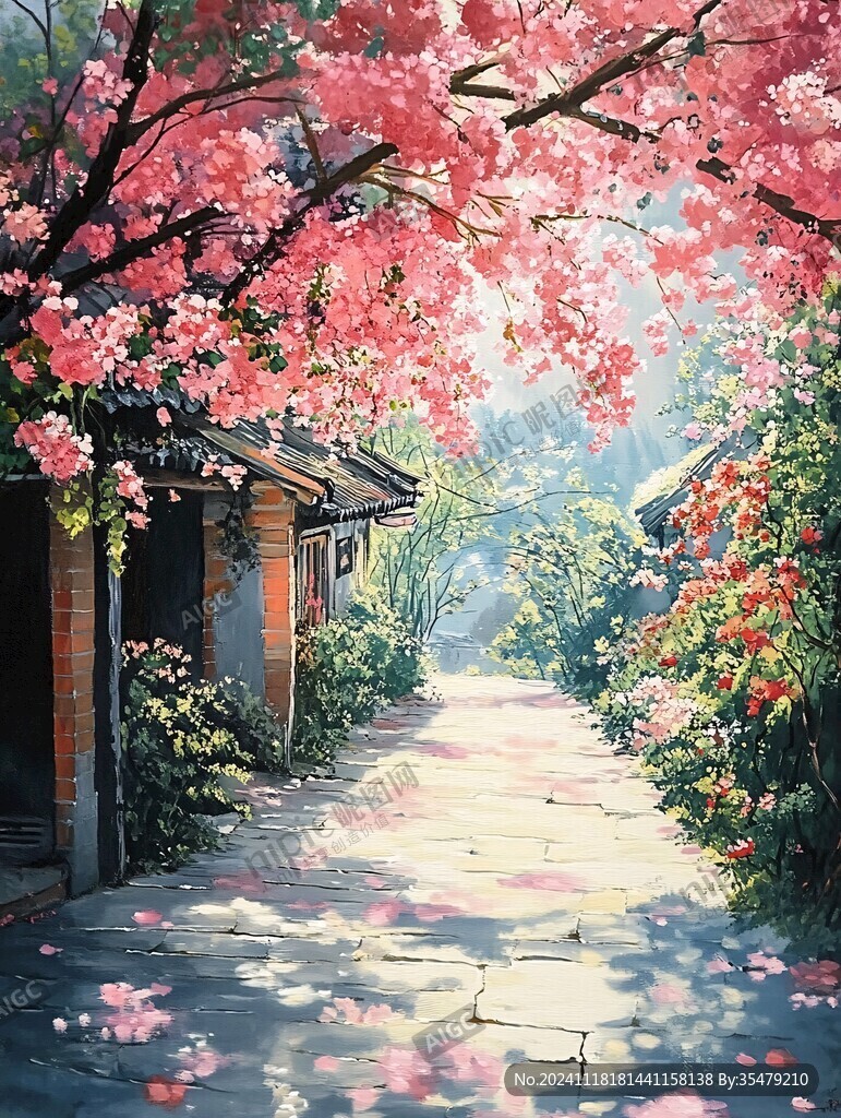 古风场景春暖花开