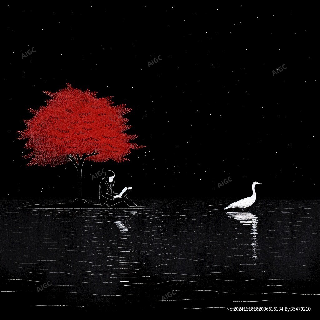 孤独感插画