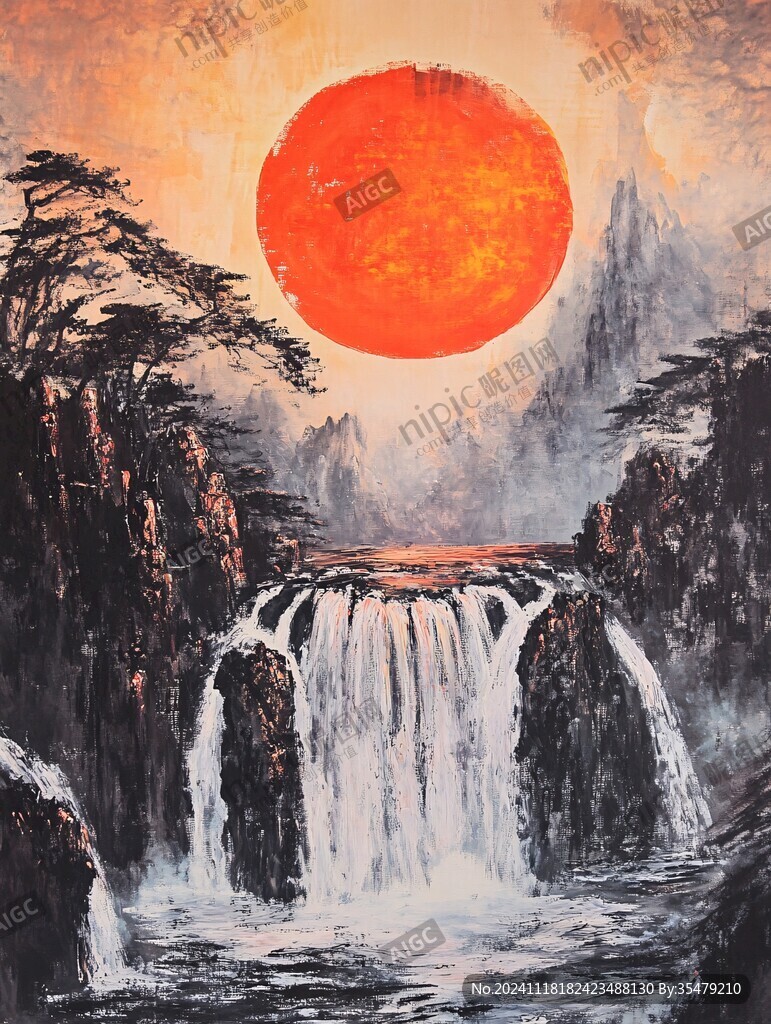 旭日东升画