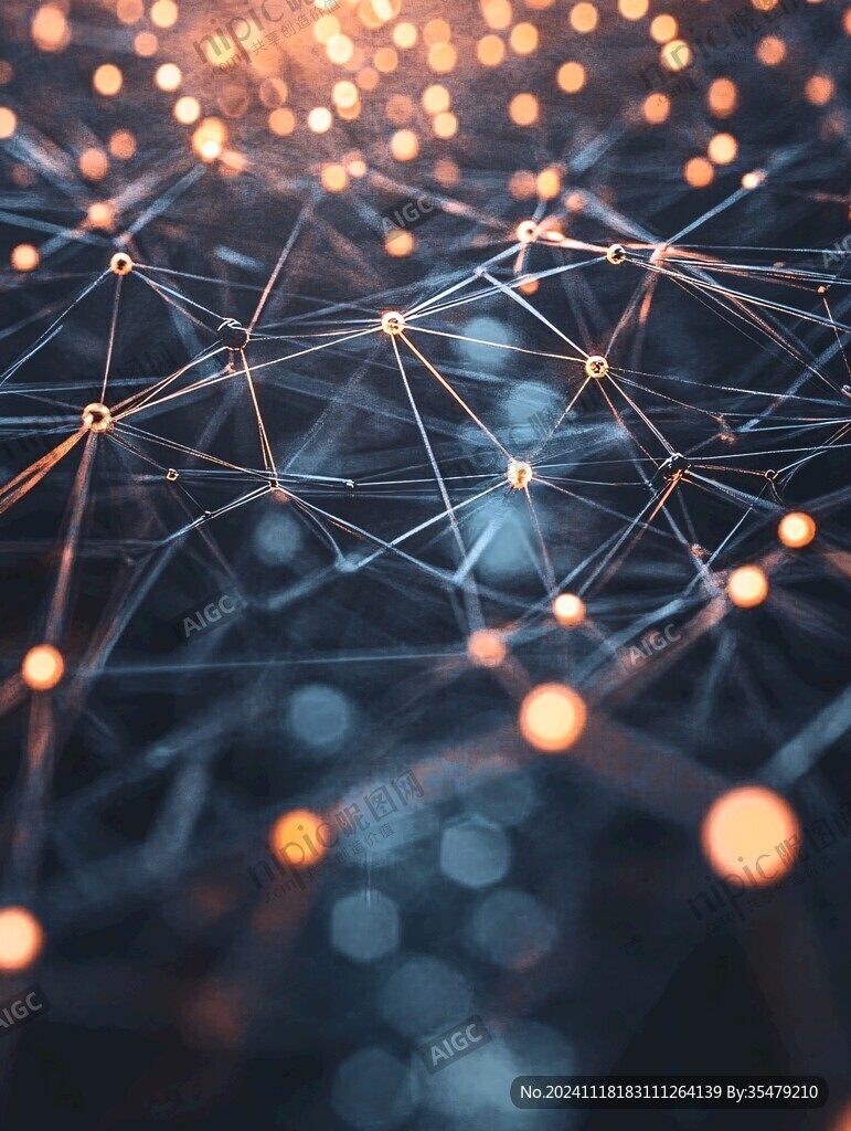 橙色科技信息网络光线