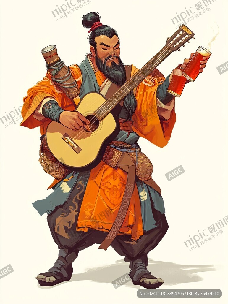 弹吉他俑