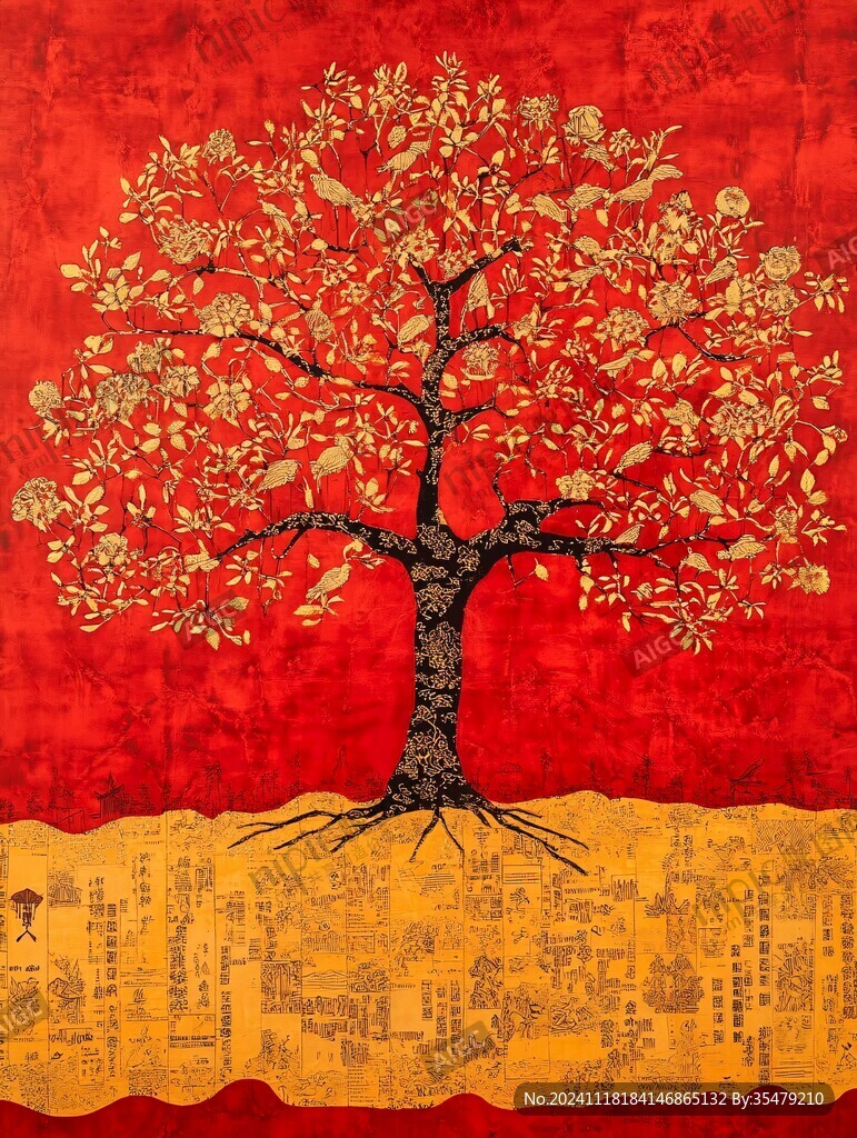 摇钱树装饰画