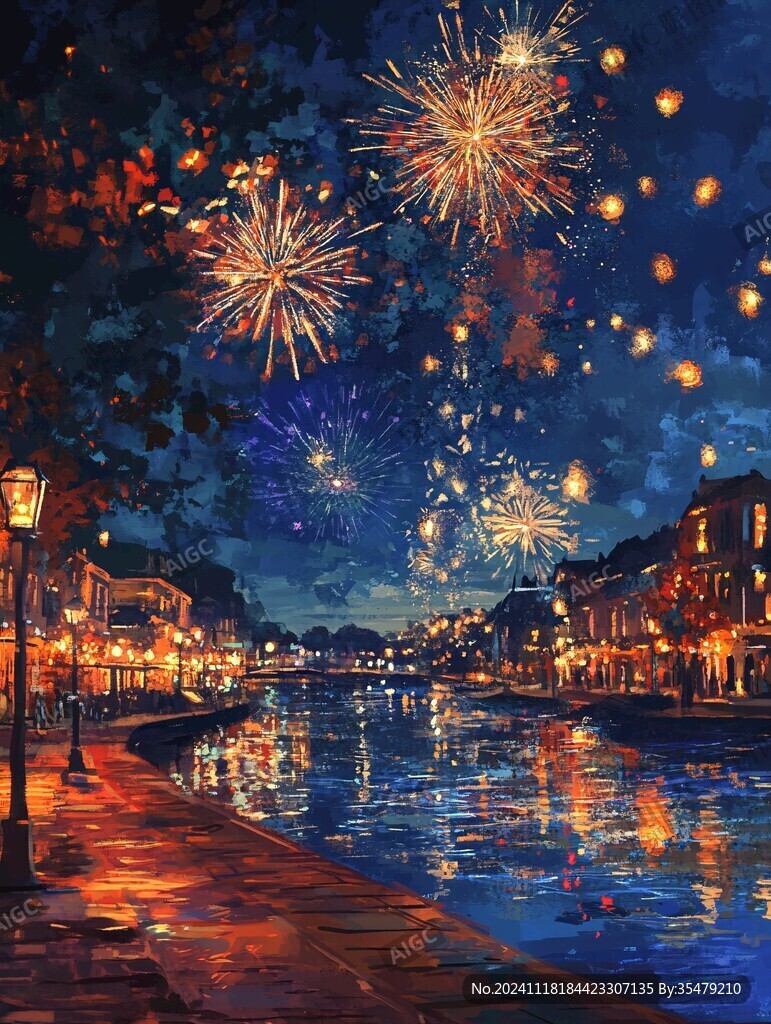 油画肌理烟花