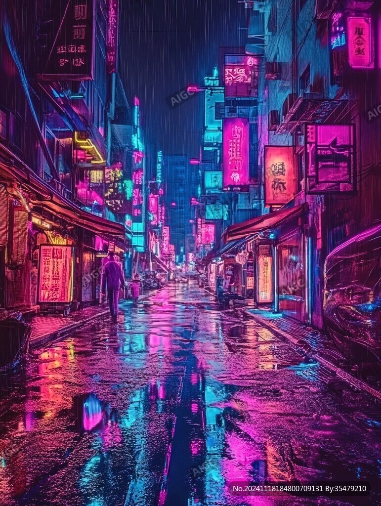 赛博朋克夜市kv