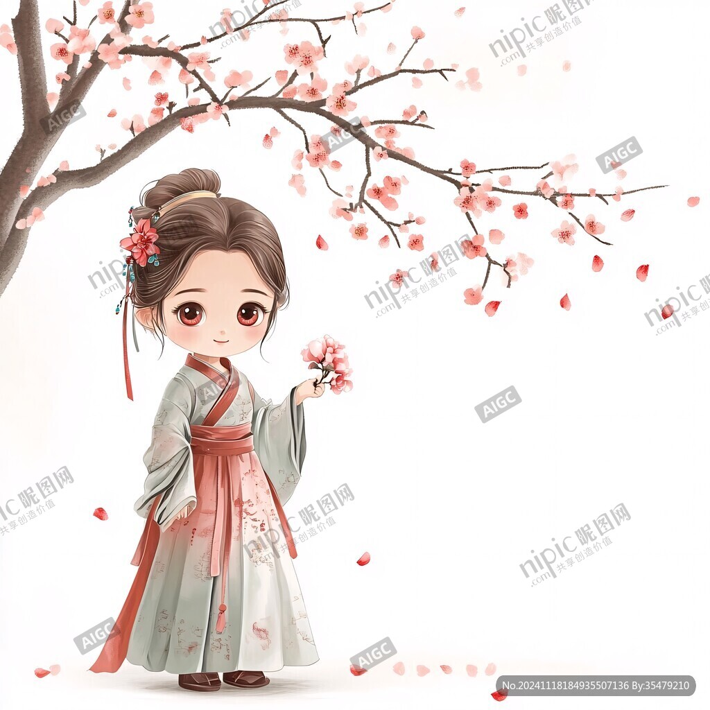 汉服卡通小女孩