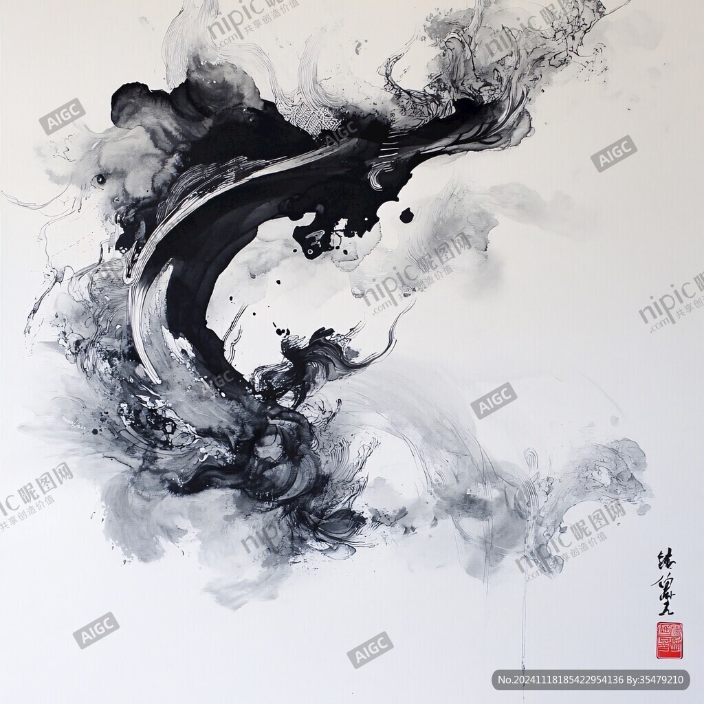 禅意泼墨写意