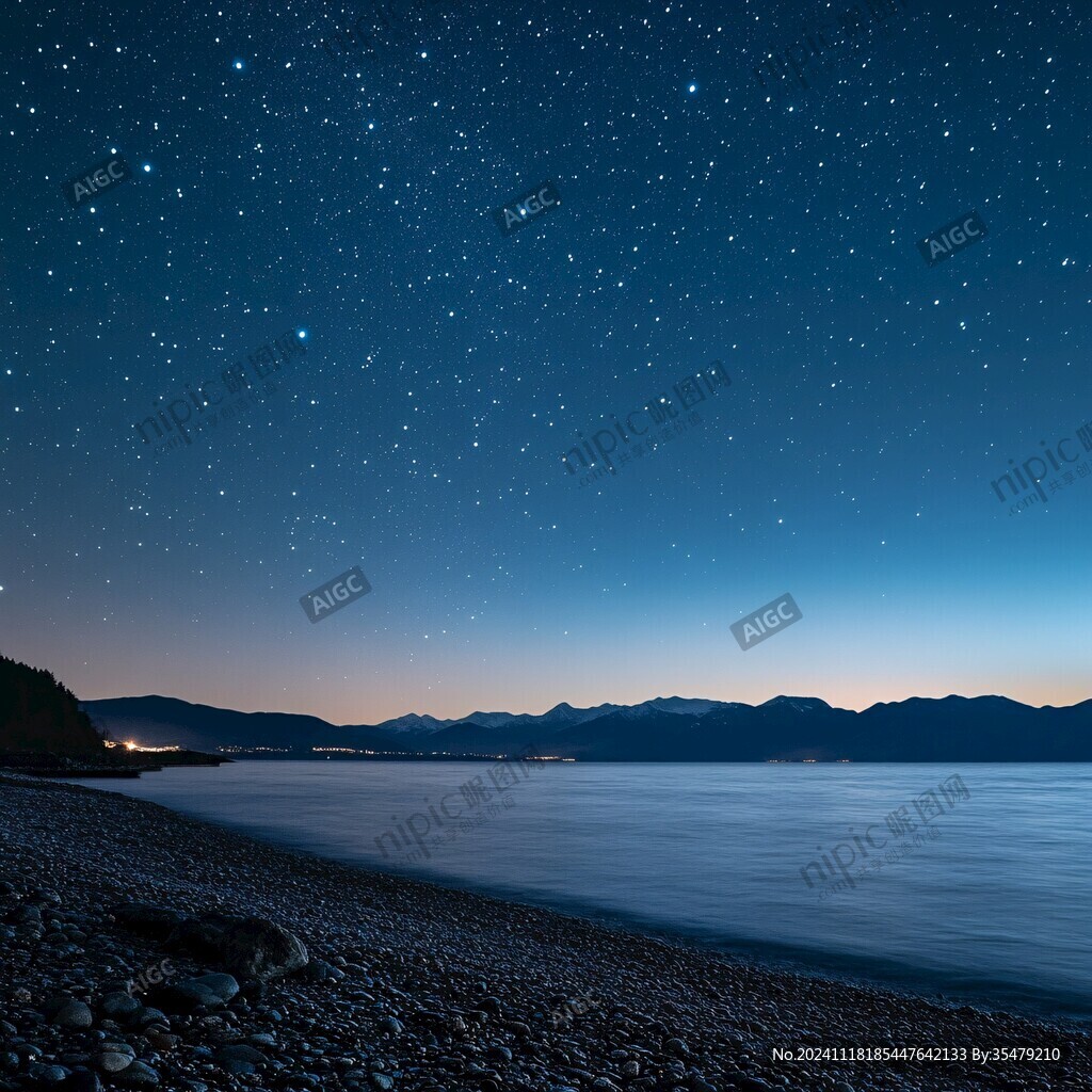 贝加尔湖夜景