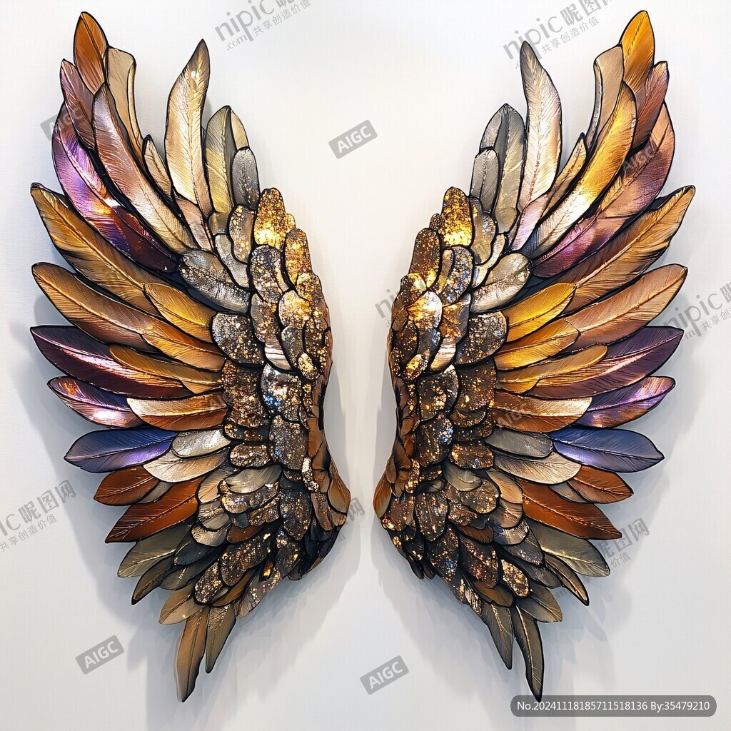 翅膀3d立体画
