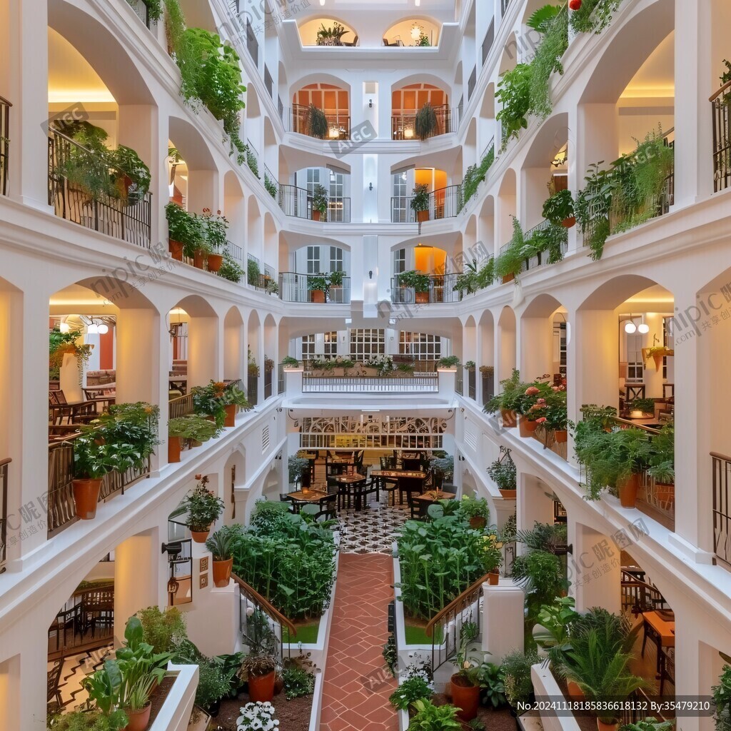 绿植环绕的酒店