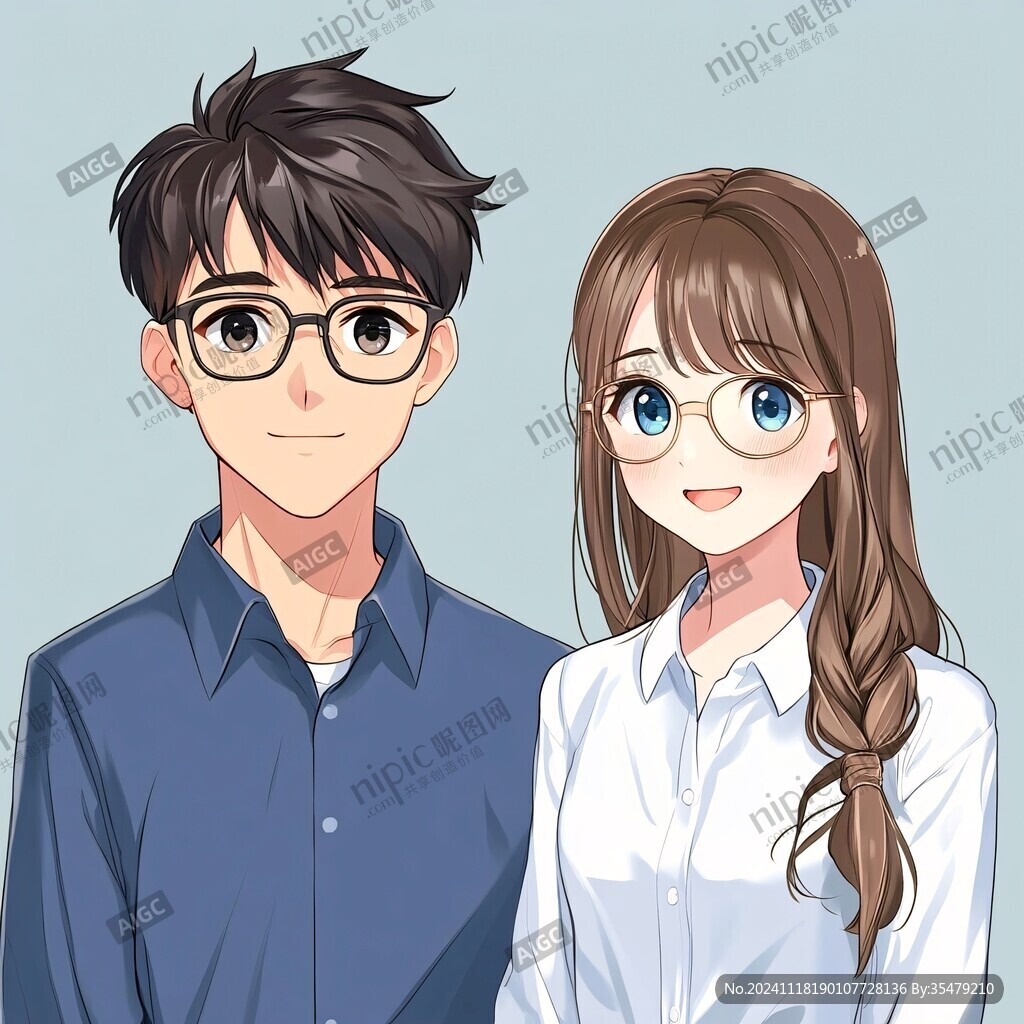 情侣插画男
