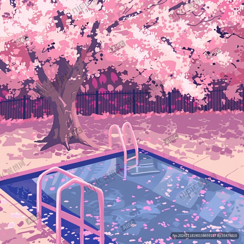 水池插画