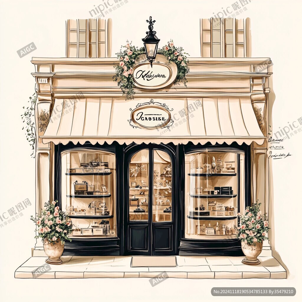 手绘面包作坊店