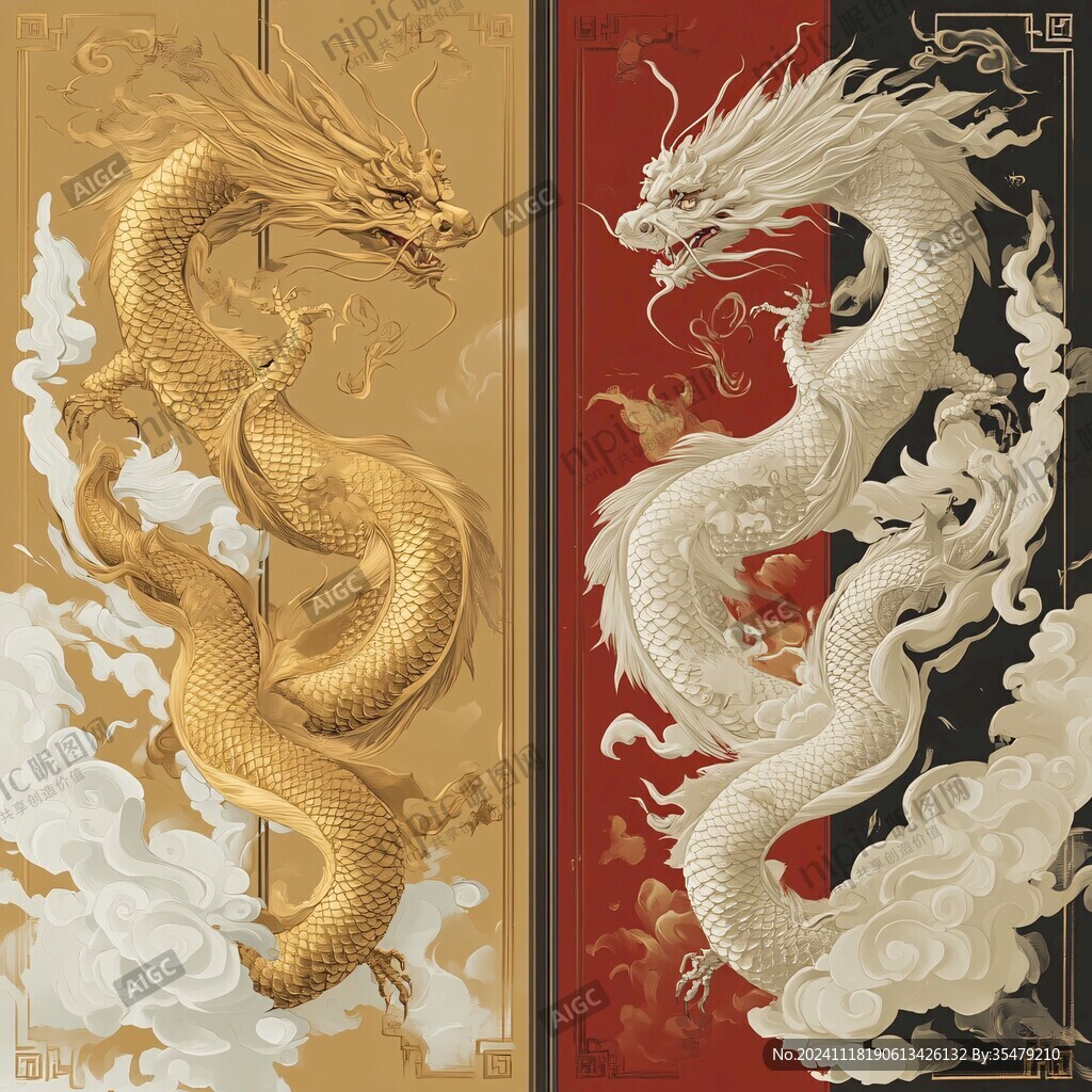 高清双龙图片