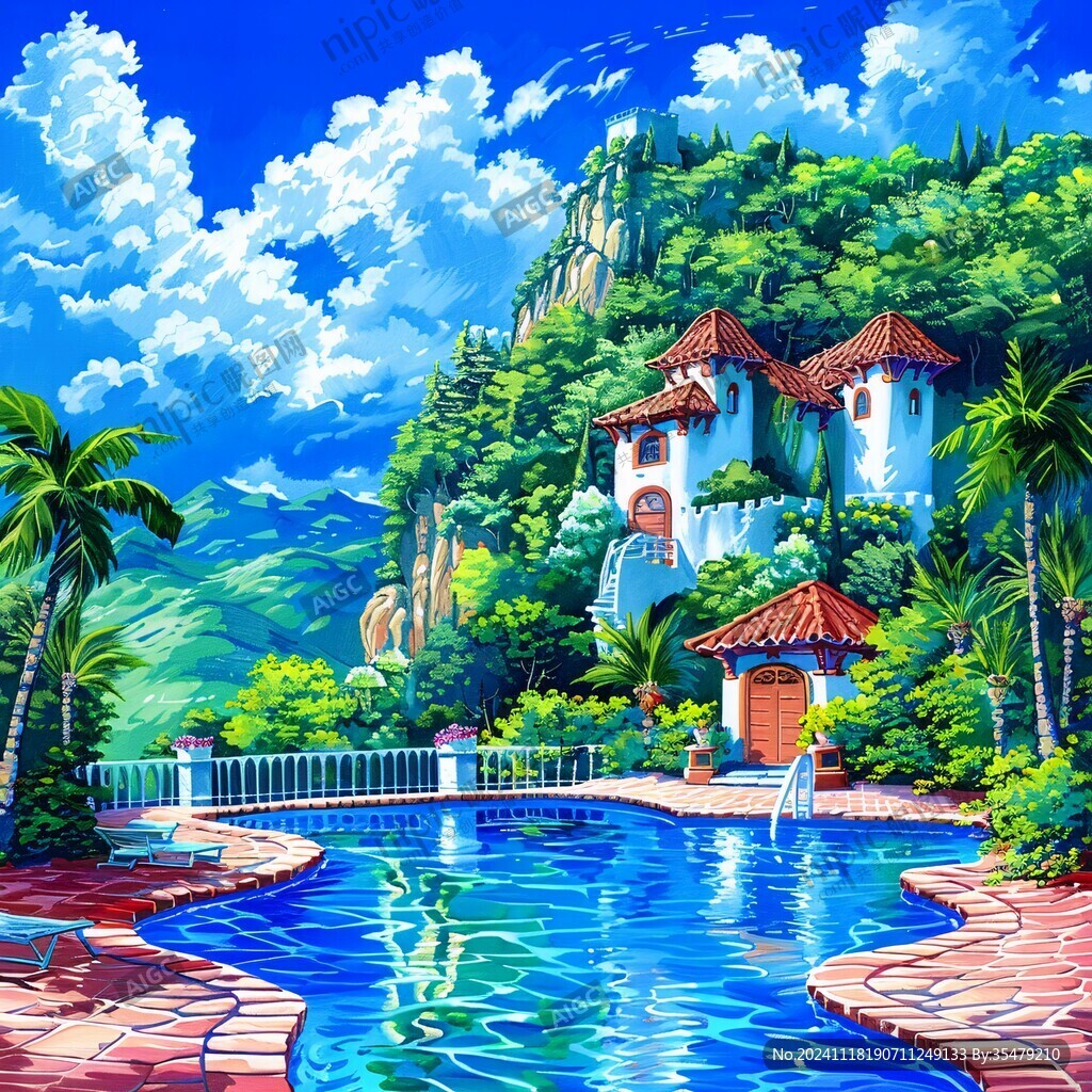 欧式庄园风景画