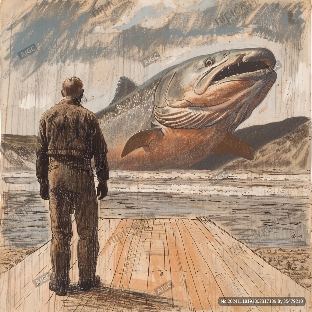 巨齿鲨插画