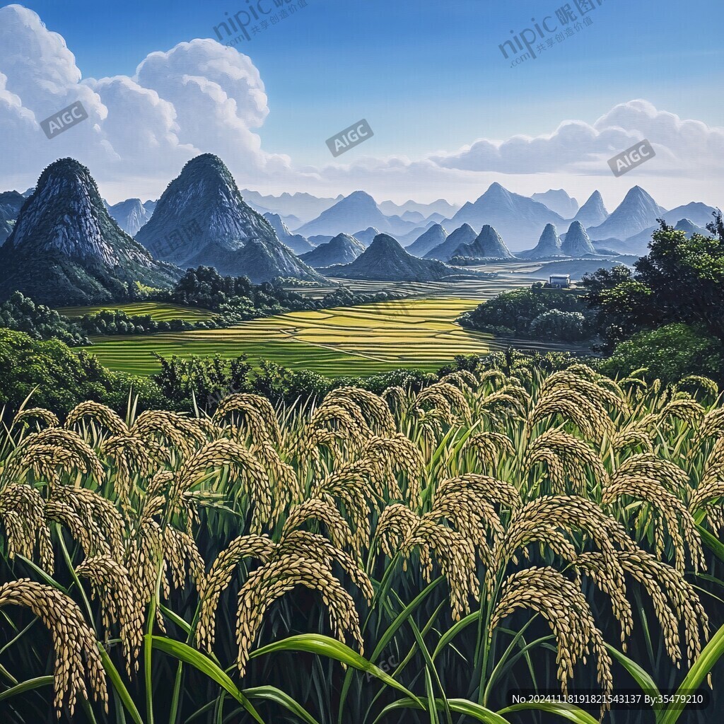 超大画幅稻谷