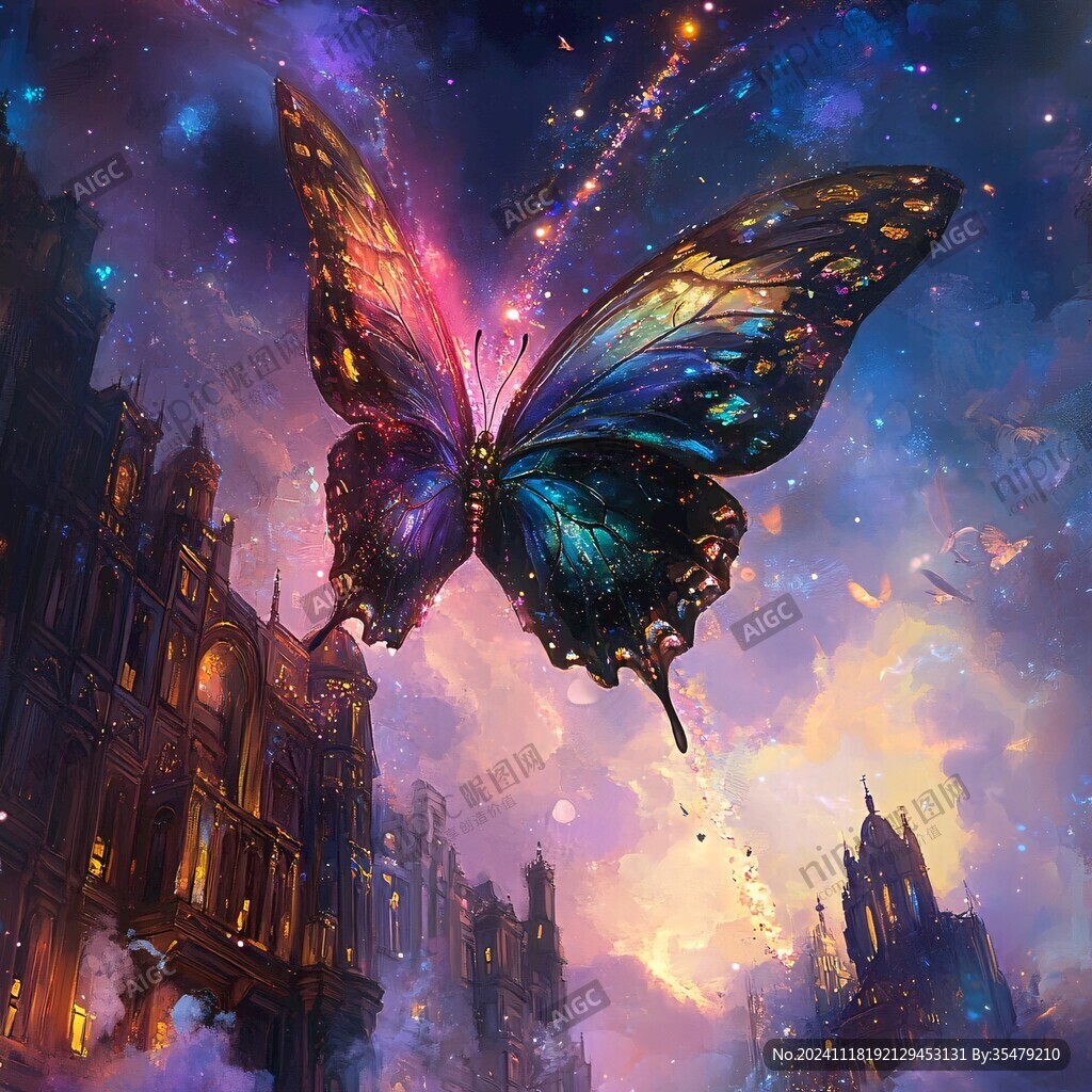 蝴蝶魔幻背景