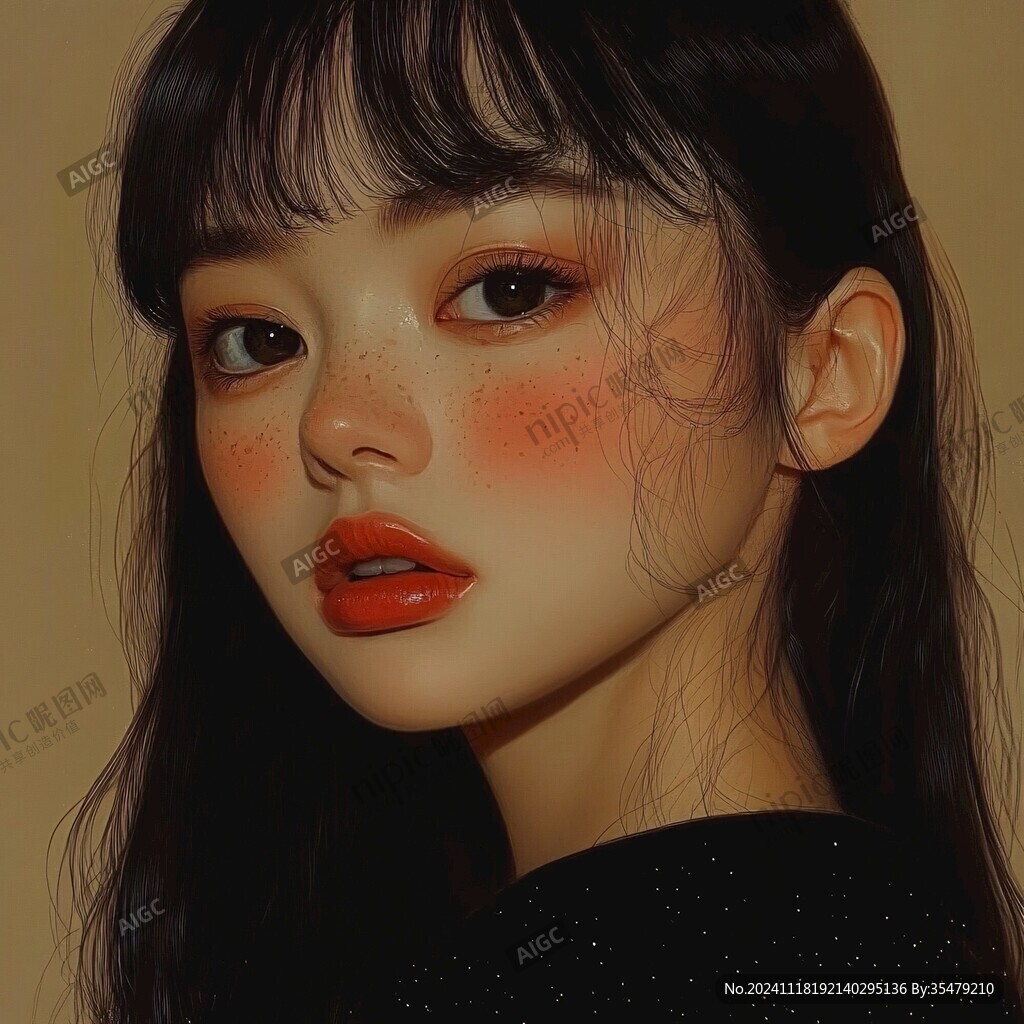 高级感女插画