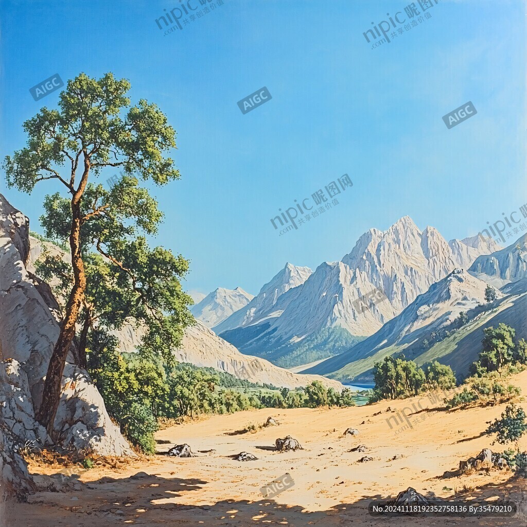 油画山水