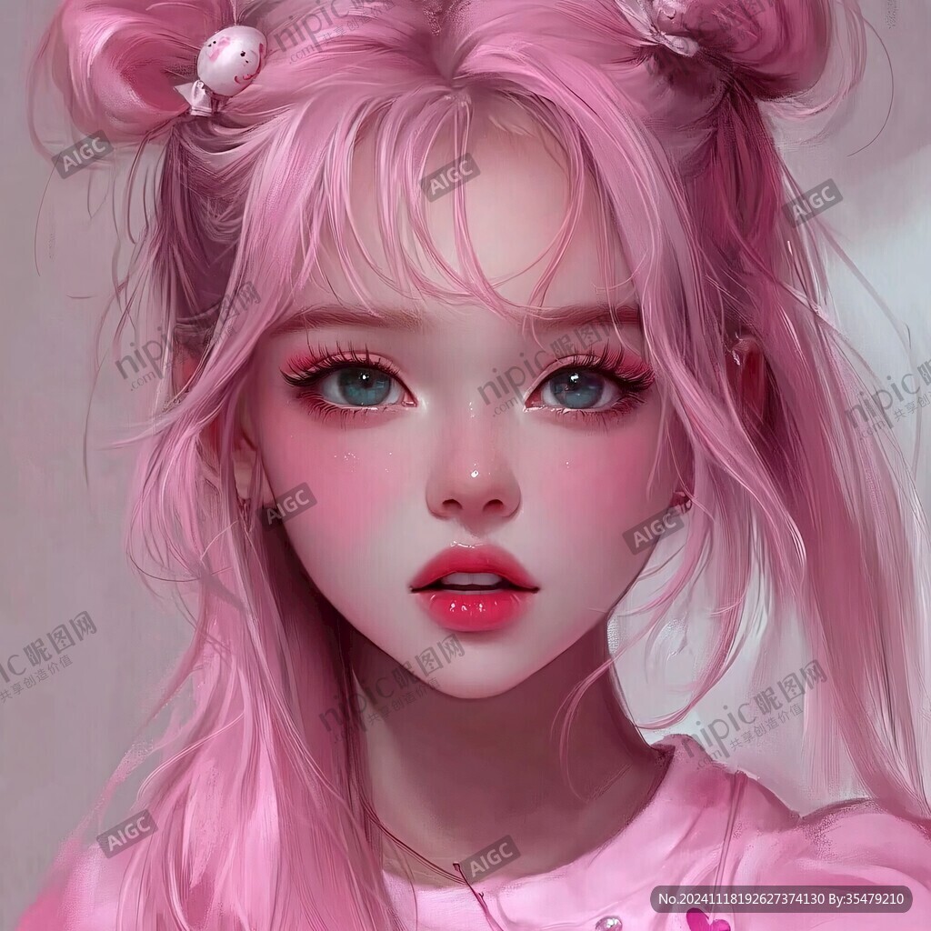 粉色头发少女