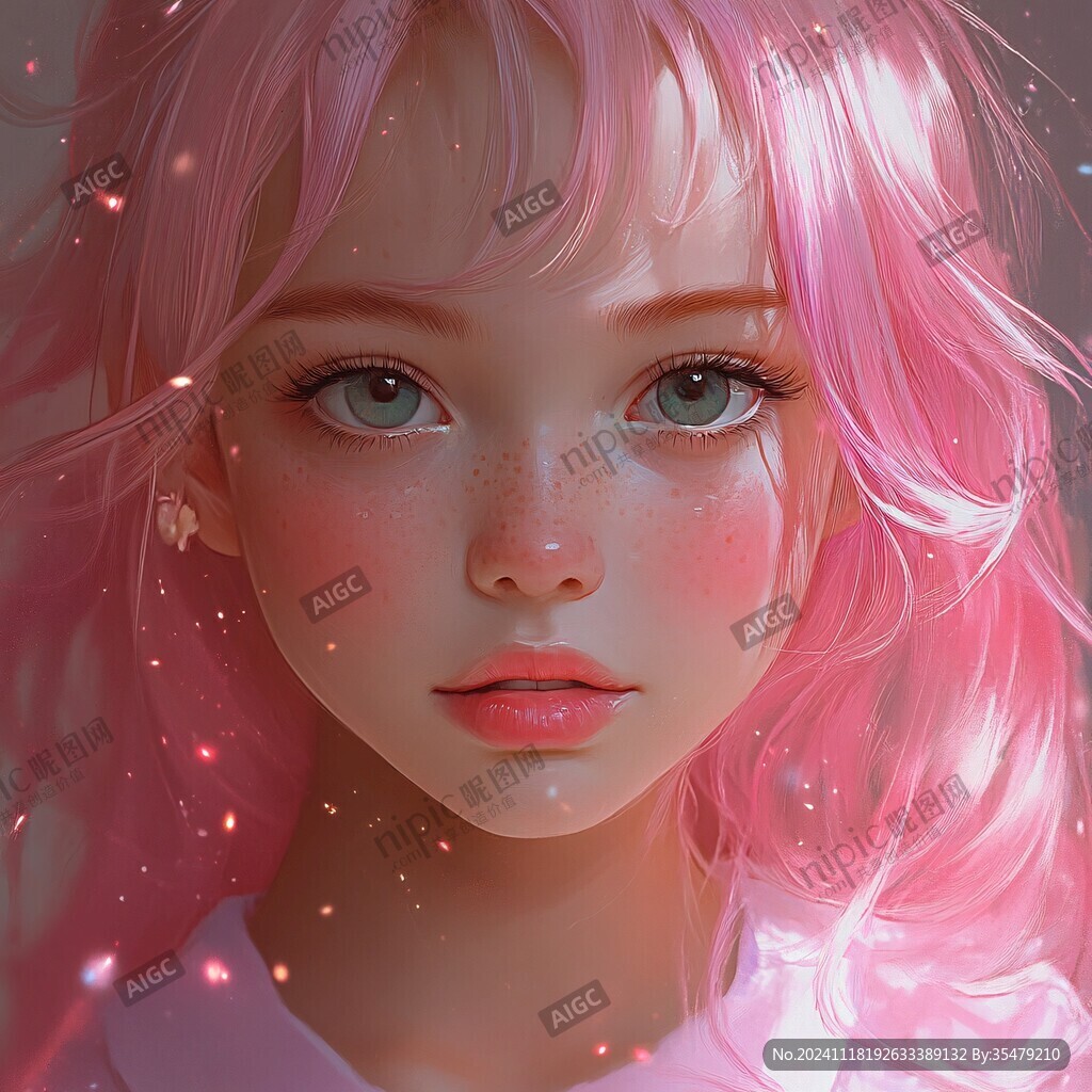 粉色头发少女