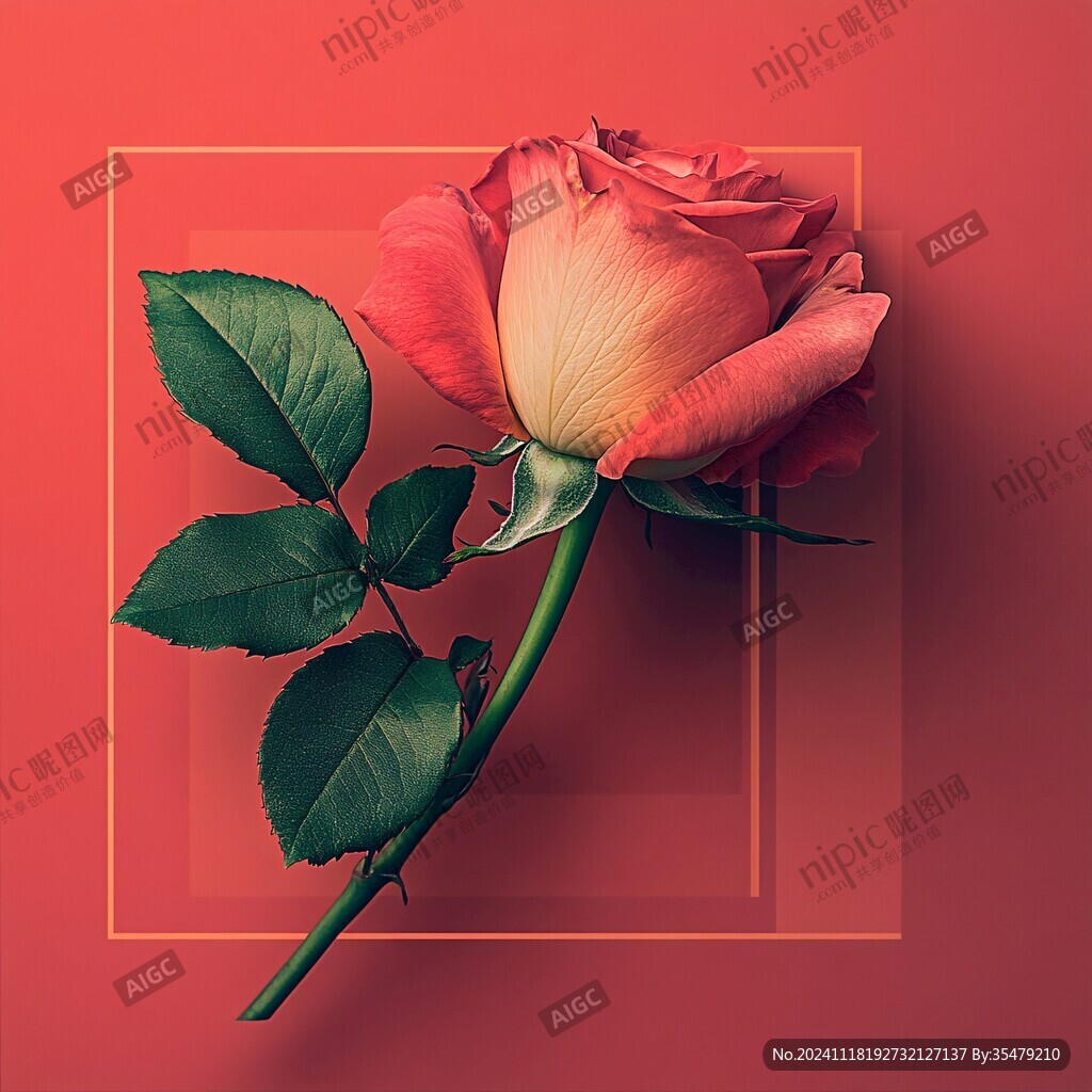 3d玫瑰花
