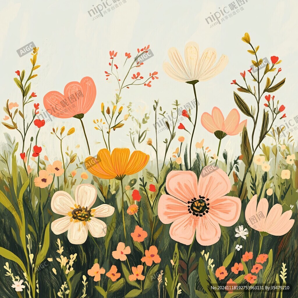 花丛插画