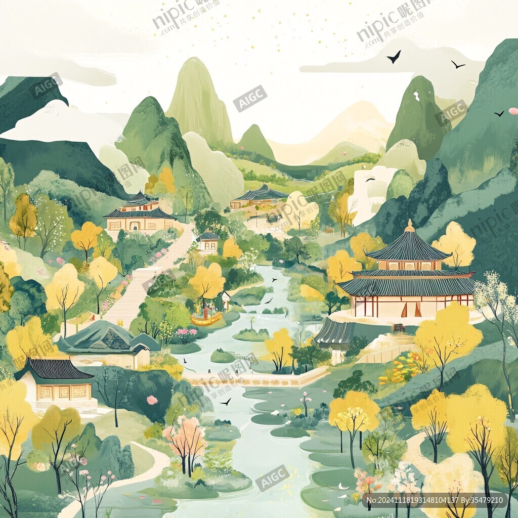 弇山园插画