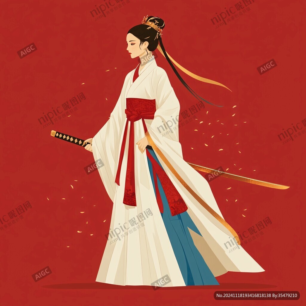 女侠插画