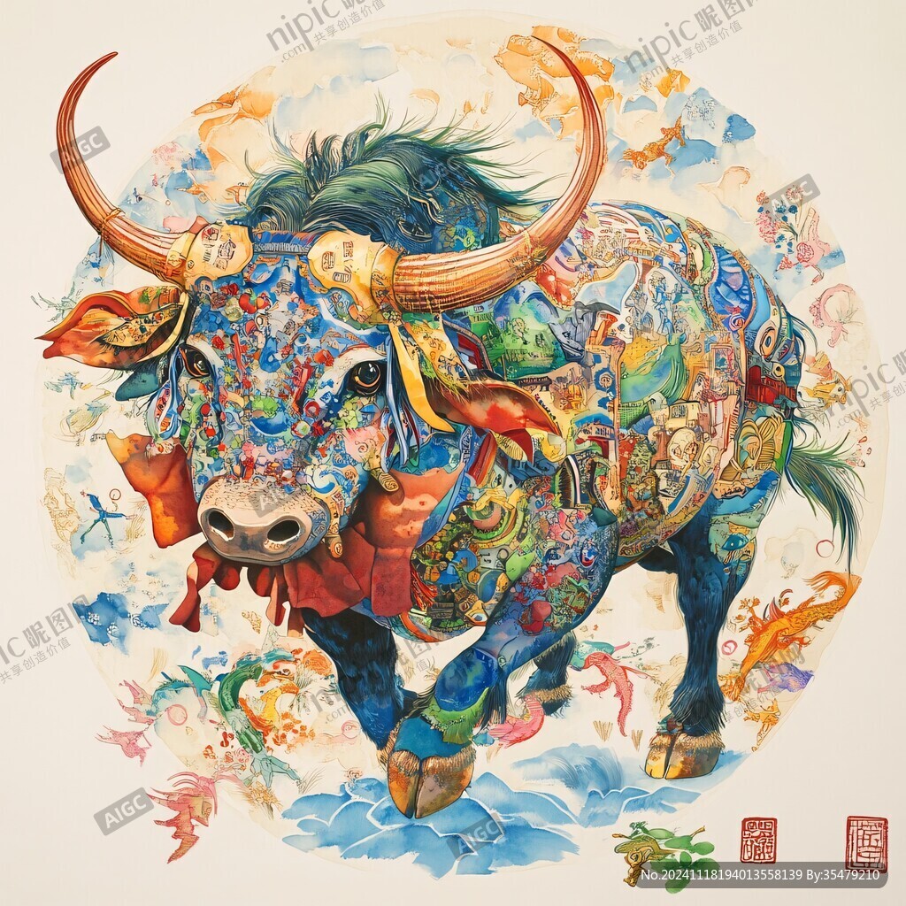 牛牛年年画
