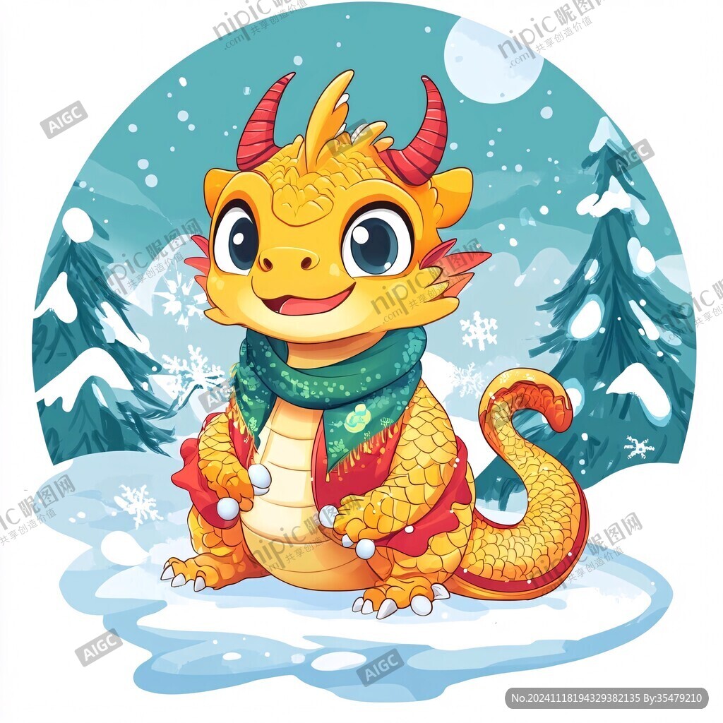 龙年卡通形象插画
