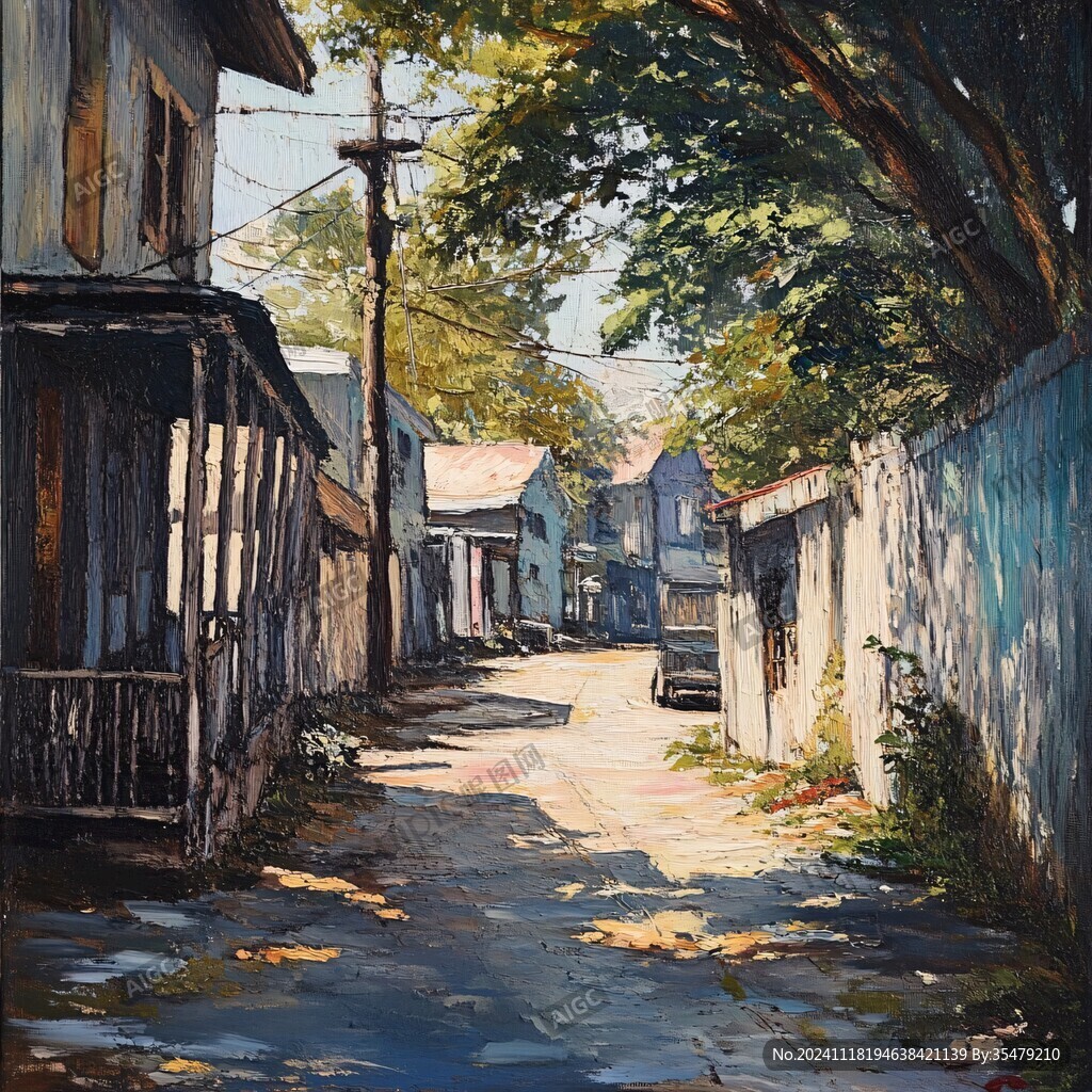 街景油画