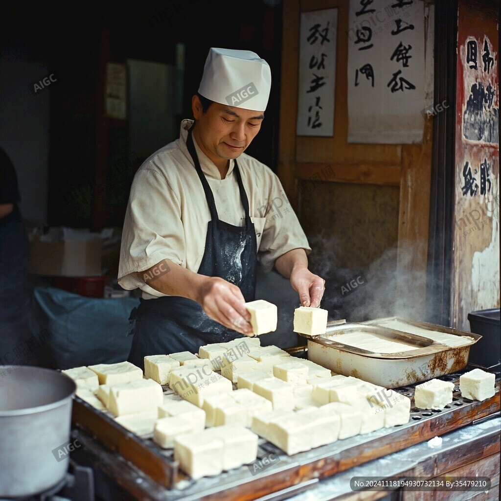 豆腐制作人物