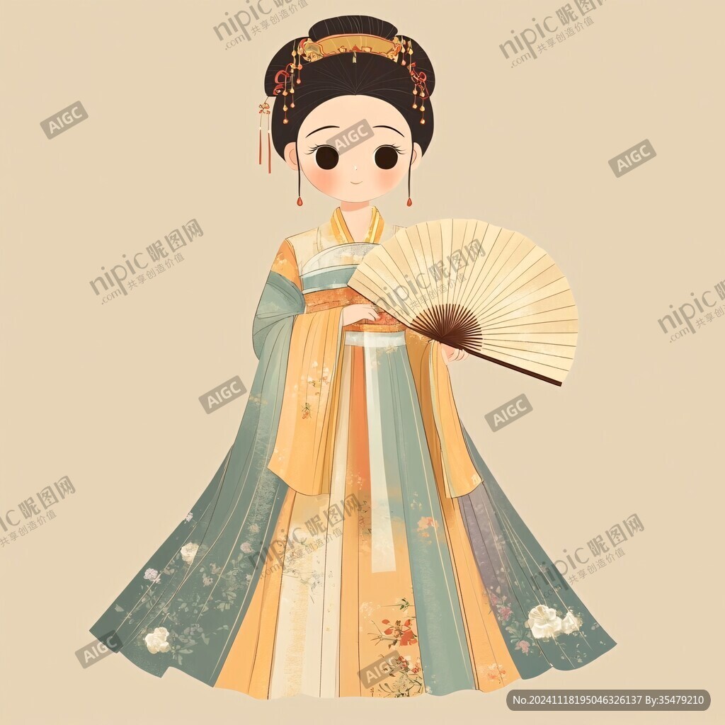 卡通汉服女孩