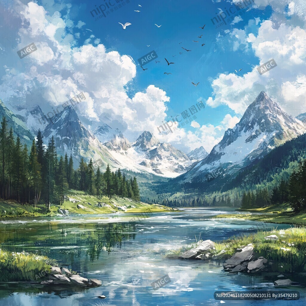 宽屏风景画