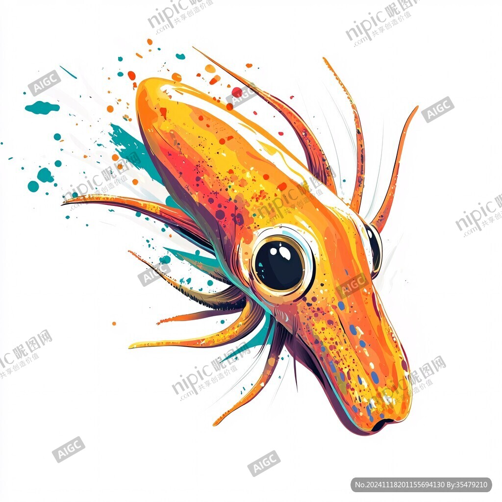 手绘章鱼插画