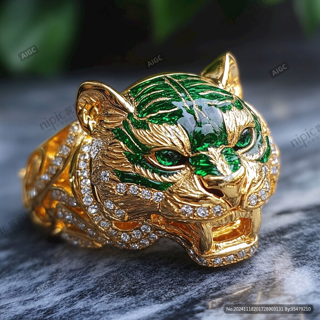 黄金虎挂件