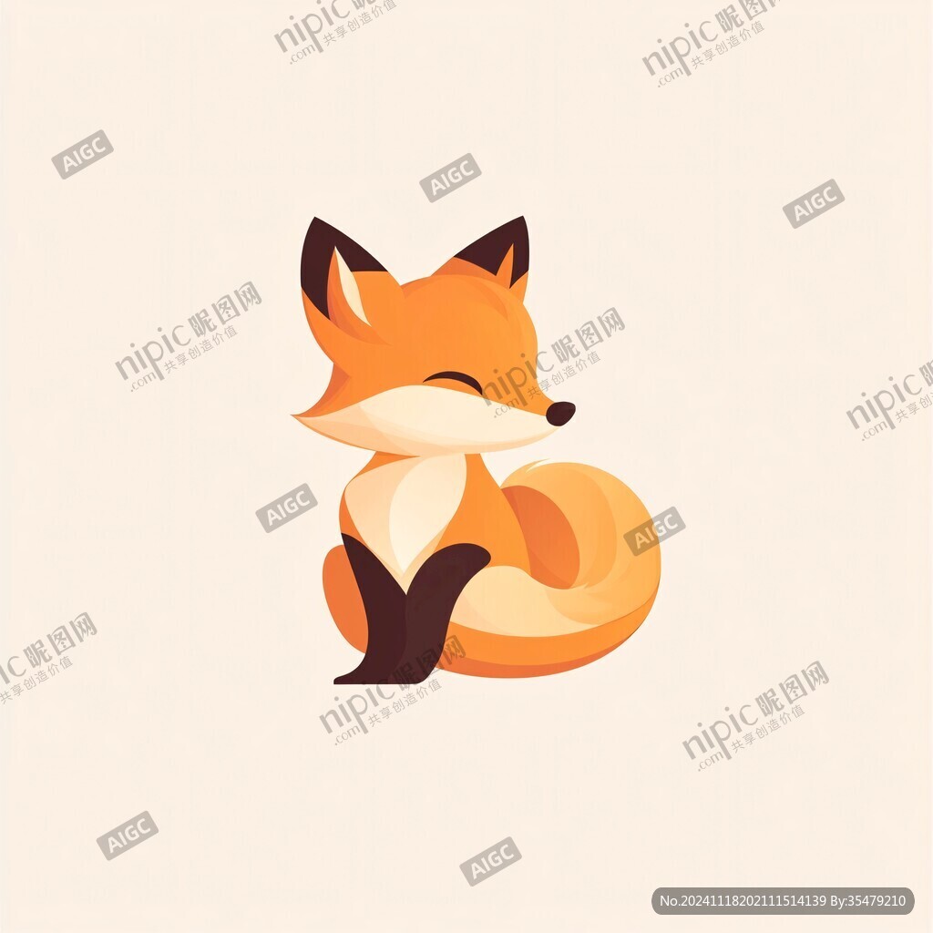 狐狸插画logo