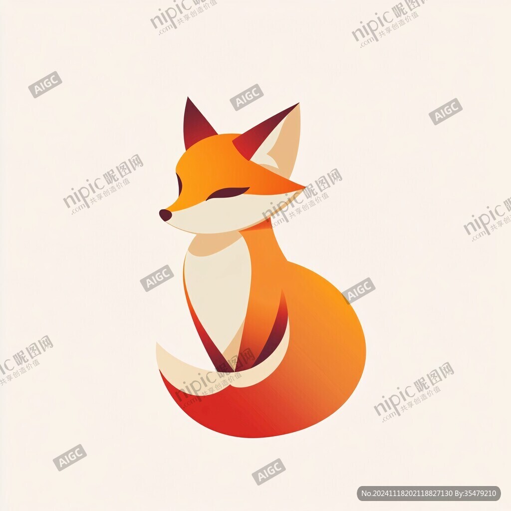 狐狸插画logo